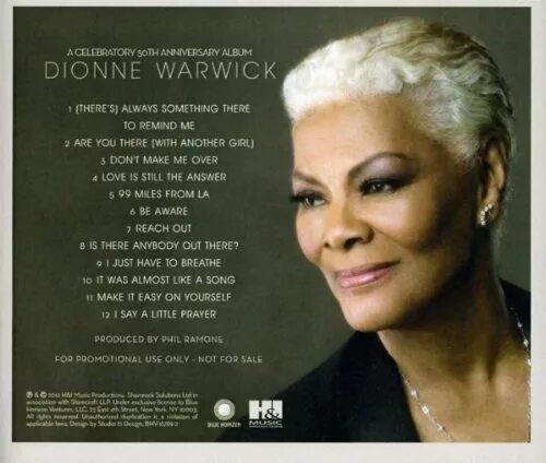 Прическа 67 лет Dionne Warwick - Now - A Celebratory 50th Anniversary Alb 2012 - купить CD-диск 