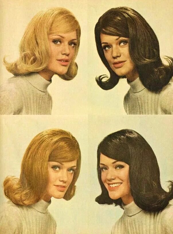 Прическа 90х на каре 1950s Unlimited Vintage hairstyles, 1960s hair, Hair flip