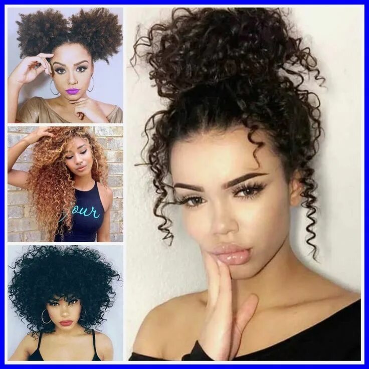 Прическа афро кудри женская Cute Hairstyles Naturally Curly Hair Fringe - curly hairstyles natural - promake