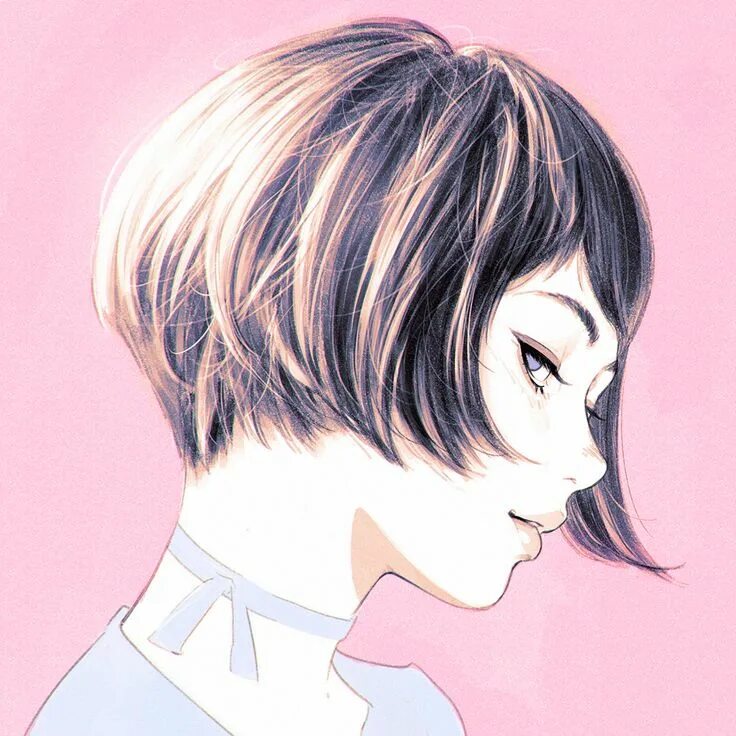 Прическа аниме на короткие волосы Get more from Kuvshinov Ilya on Patreon Hair cuts, Art girl, Girls illustration