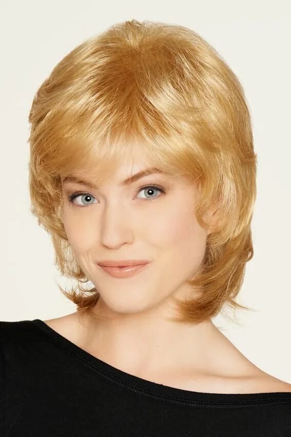 Прическа аврора фото Medium shag wig with criss cross cap.Length: Bang 4", Crown 5 1/2", Nape 6", Sid