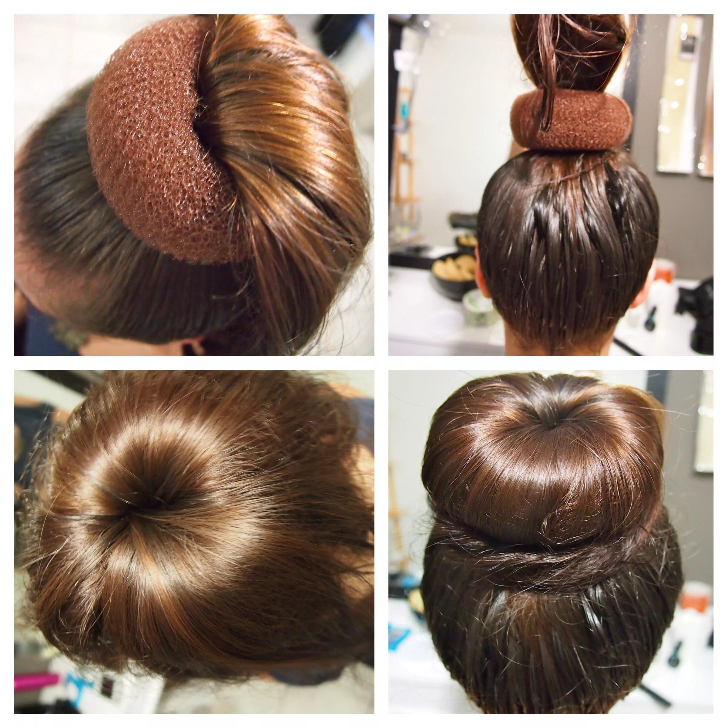 Прическа бабетта на средние волосы с бубликом donut-bun Hair donut, Hair styles, Trendy hairstyles