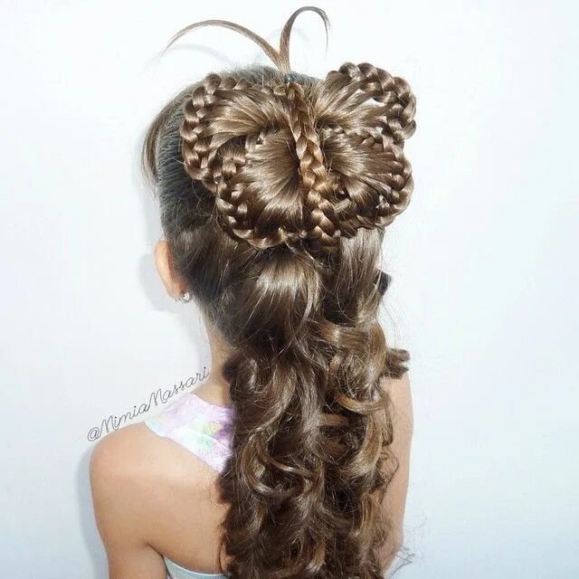 Прическа бабочка для девочки пошагово АЖУРНОЕ КОСОПЛЕТЕНИЕ. Жми КЛАСС!!! Kids hairstyles, Long hair styles, Butterfly 