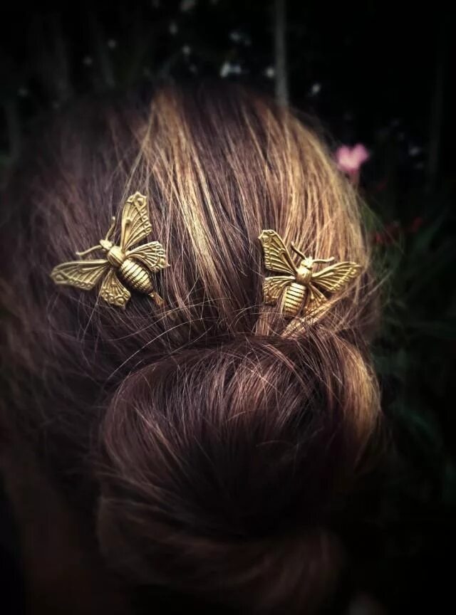 Прическа бабочка на длинные волосы Butterfly Hair Pins Gold Butterfly Bobby Pins Brass Hair Pins Butterfly Hair Cli