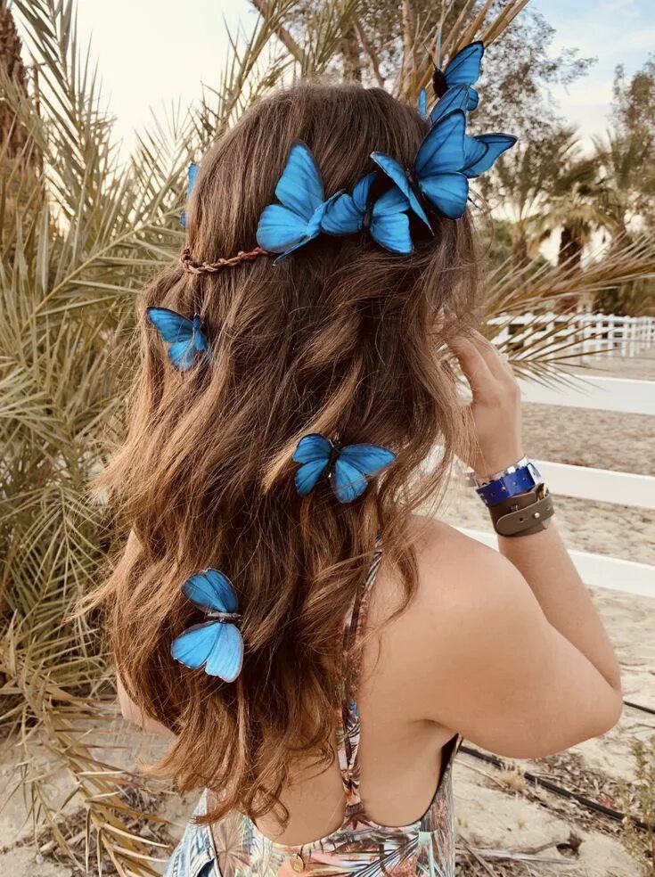 Прическа бабочка женская BLUE MORPHO BUTTERFLY CROWN, #Blue #butterfly #CROWN #Morpho Украшения для волос