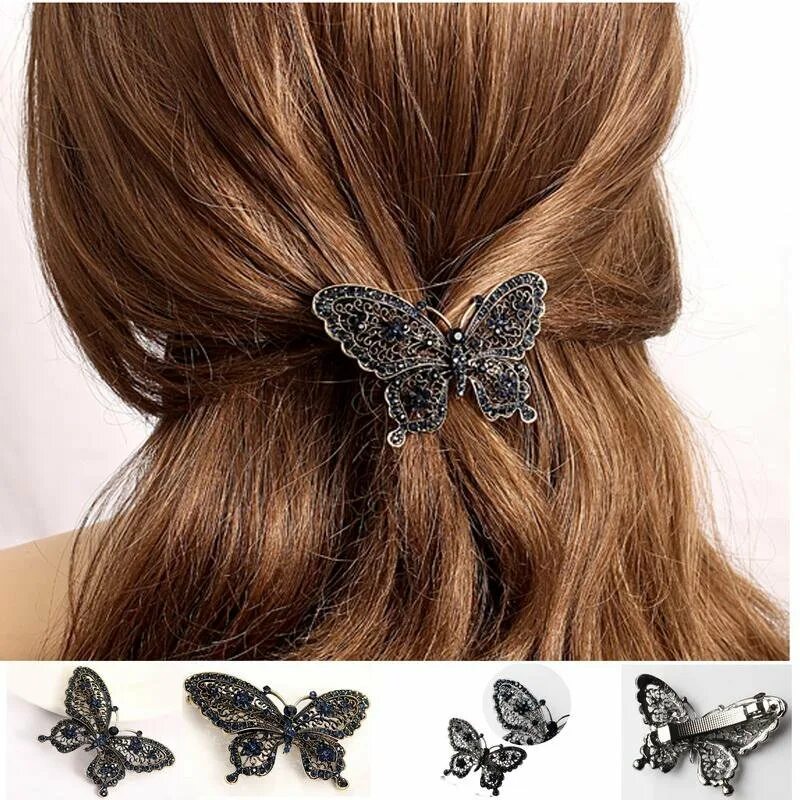 Прическа бабочка женская Fashion butterfly hair clip for women girls hair accessories trendy animal hairs