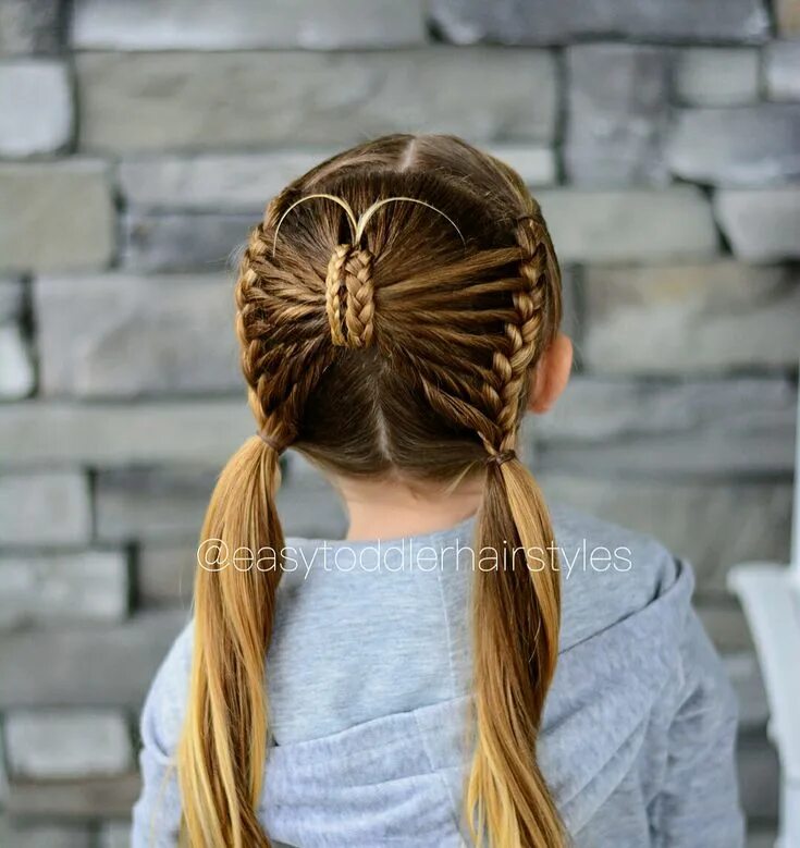 Прическа бабочки для девочки Butterfly braid Butterfly hairstyle, Little girl hairstyles, Pigtail hairstyles