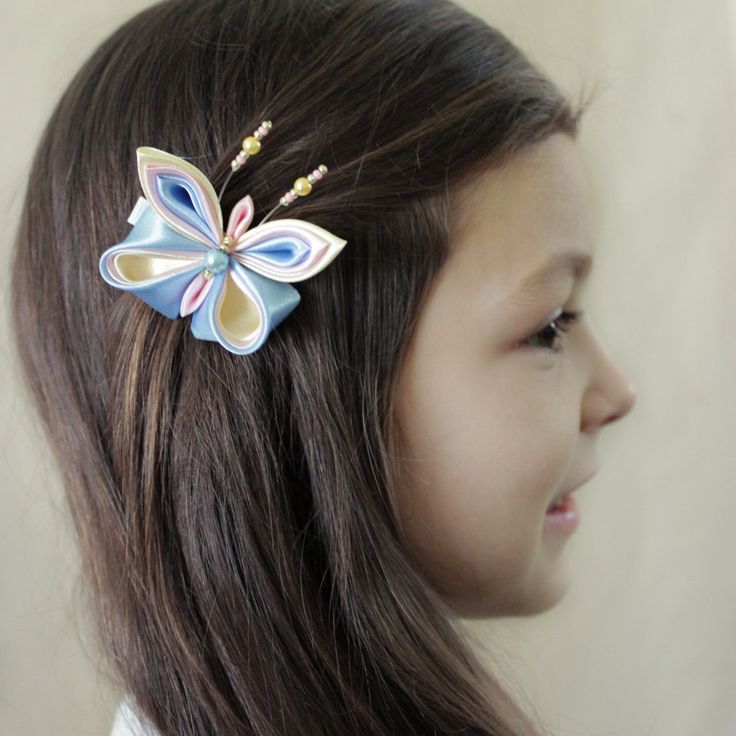 Прическа бабочки для девочки Pin en Moda Kanzashi