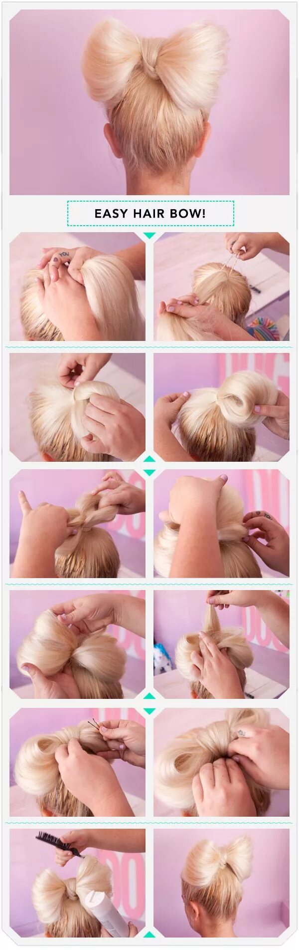 Прическа бант для девочки пошагово Hair Bow Inspiration Easy hair bows, Diy wedding hair, Bow hairstyle