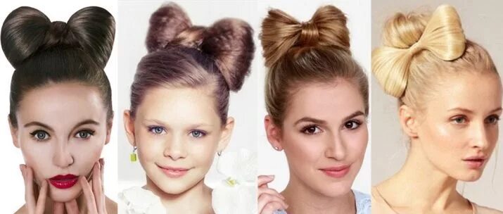 Прическа бант из волос для девочки Hairstyle-bow to the girls how to do step by step bow long hair child? Examples 