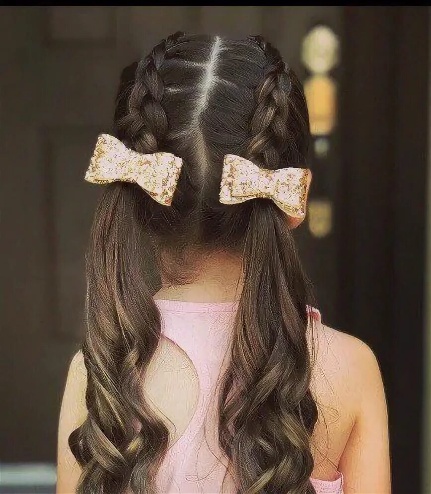 Прическа бантики на длинные волосы девочке Glitter hair bows sparkly hair clips sparkle hair bows faux Etsy Baby hairstyles