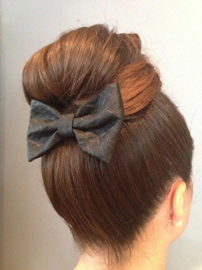 Tied up. Bow. Bun Hair styles 2014, Glam hair, Hair styles