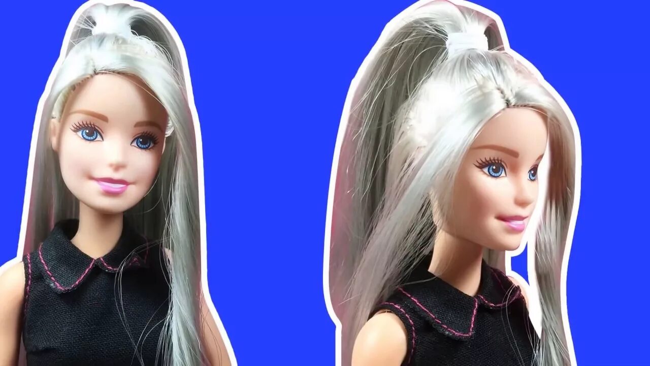 Прическа барби на длинные волосы Преображение Barbie, новый макияж,прическа своими руками для куклы Барби. - YouT