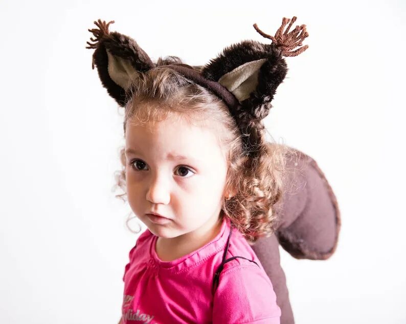 Прическа белочка для девочки Squirrel Ears Headband Squirrel Costume Brown Ears Head Etsy