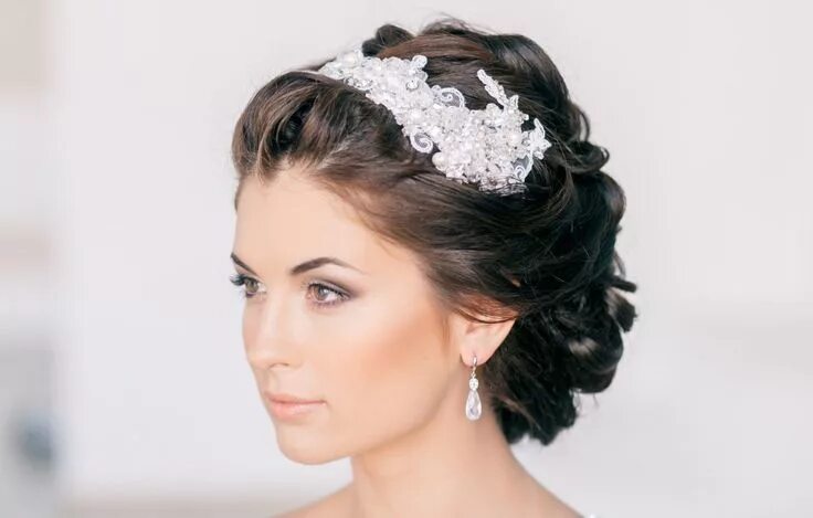 Прическа без фаты на средние волосы Stunning Wedding Hairstyles for Medium Hair (50 Photos)