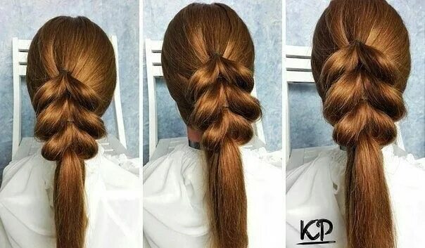 Прическа без резинок на длинные волосы Pin by georg on прически и головные уборы Hair styles, Long hair styles, Hair