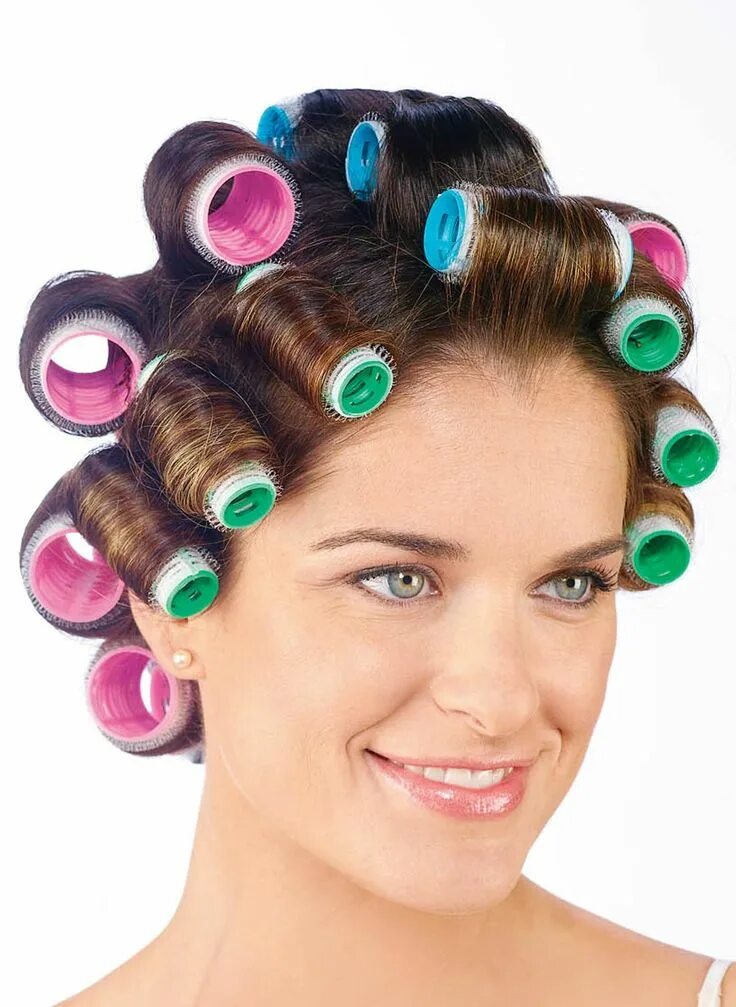 Прическа бигудями на средние волосы Aluminum Self-Gripping Hair Rollers Hair rollers, Curlers for long hair, Sleep i