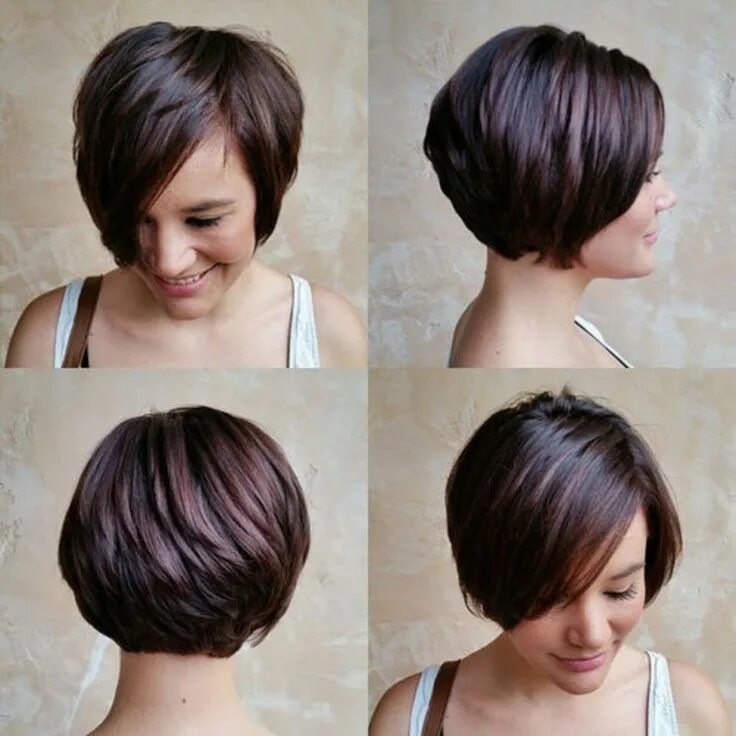 Прическа боб для волос short layered hairstyle Pixie haircut, Longer pixie haircut, Haircuts with bangs