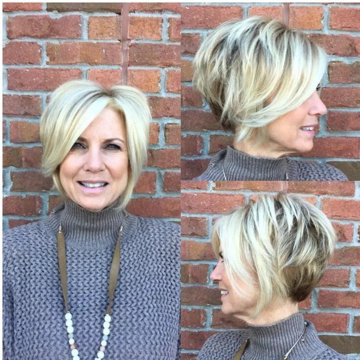 Прическа боб для женщин 50 Short Layered Blonde Bob Cabelo curto, Cortes de cabelo curto para mulheres, Cab