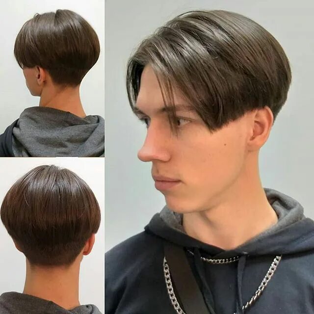 Прическа боб каре мужская Pin on Center Part Curtains Hairstyle