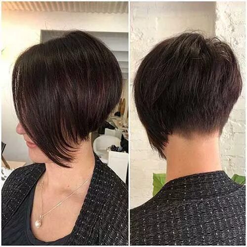 Прическа боб вид сзади фото 25 Ideas of Short Pixie Bob Haircuts Bob-Hairstyle.Com Stili di capelli corti, A