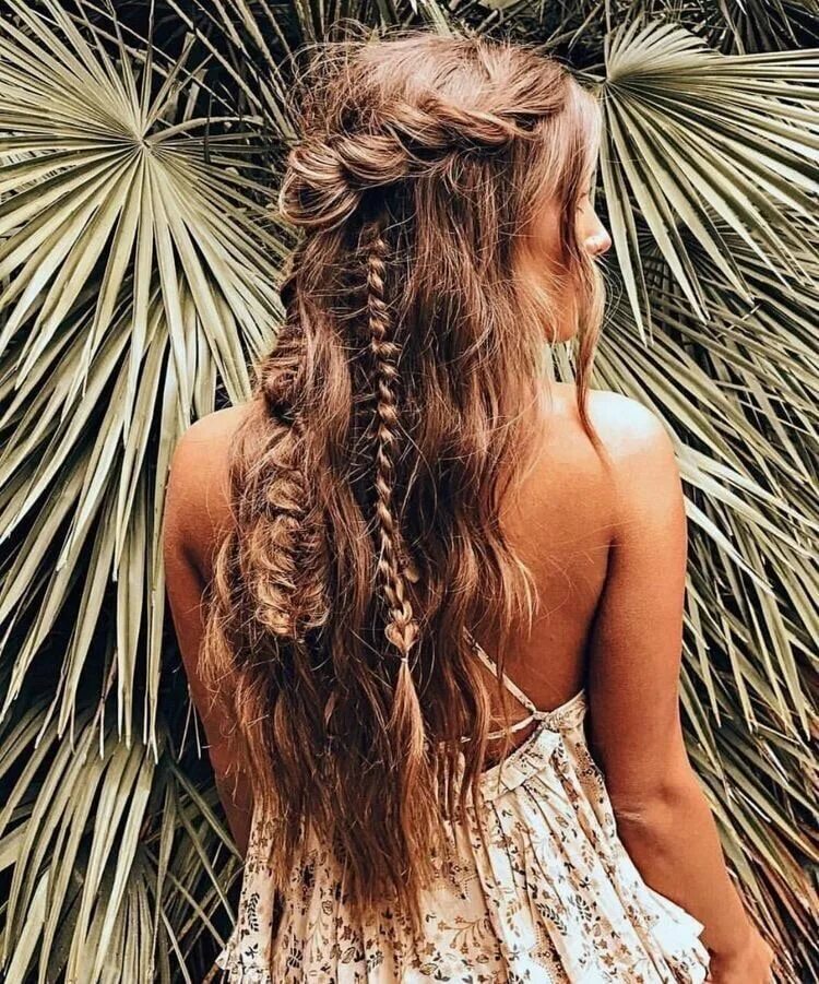 Прическа бохо длинные Image in H A I R S collection by Zoé on We Heart It Cool hairstyles, Bohemian ha