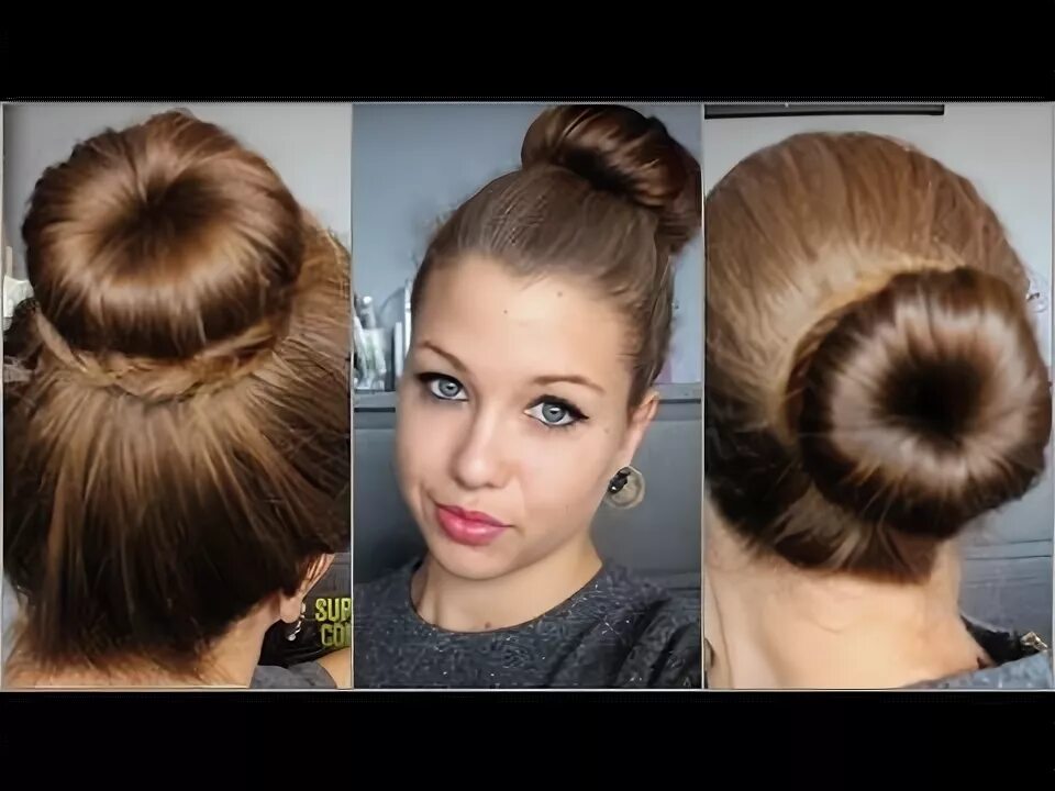 Прическа бублик для девочки на длинные French Twist into Rope Braid Back-to-School Cute Girls Hairstyles - YouTube Chig