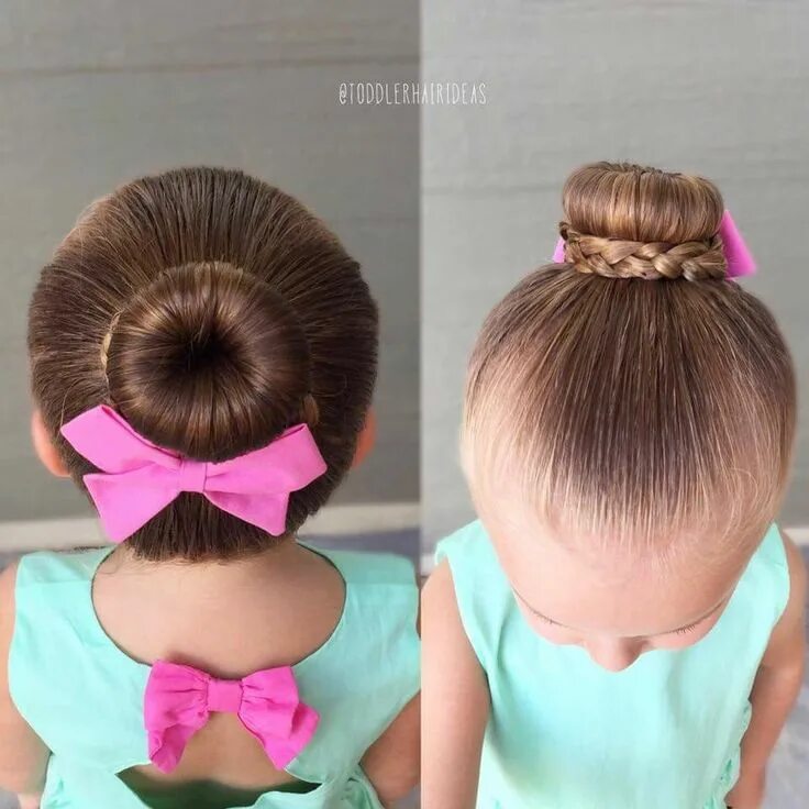 Прическа бублик на длинные волосы девочке Pin by Monica Sandoval on Peinados Ballet hairstyles, Toddler dance hair, Dance 