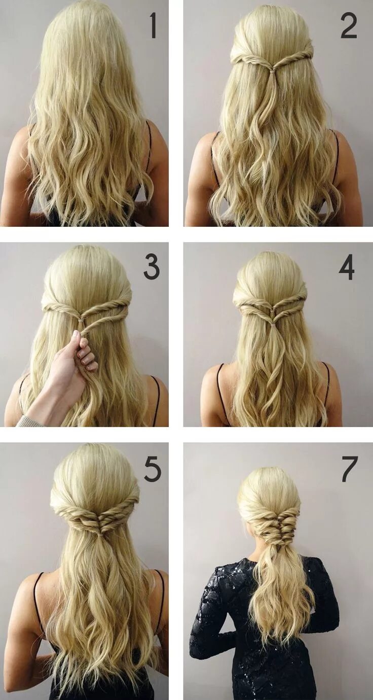 Прическа быстро и красиво сама себе Pin en Braided Hairstyles