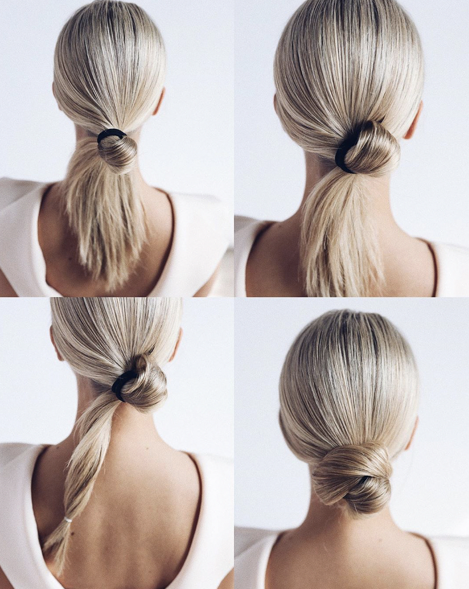 Прическа быстро и красиво в домашних Low bun tutorial #bun #lowbun #hairtutorial #hair #easyhair #longhairs Bride hai