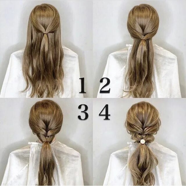 Прическа быстро и легко на длинные Pin on Hair Wedding hairstyles tutorial, Hair tutorial, Simple bridal hairstyle