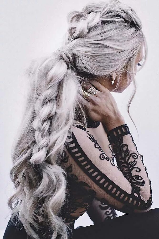 Прическа черно белые волосы Braided Wedding Hair 2024 Guide: 40 Looks by Style Hair styles, Hair color guide