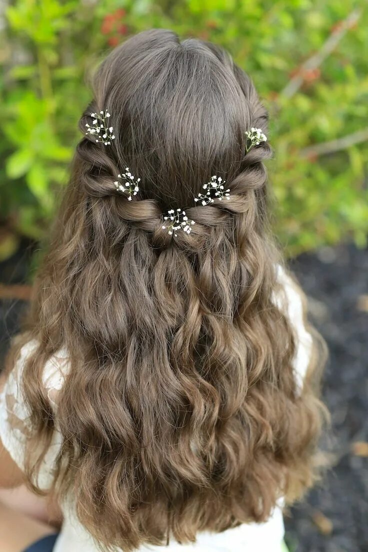 Прическа детская на выпускной на длинные Pin on Hairstyles ❤