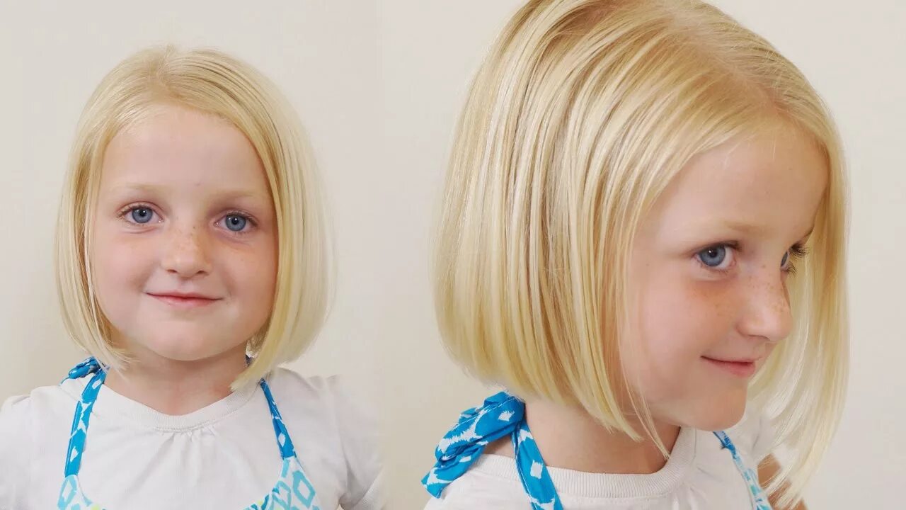 Прическа девочка 3 года средние волосы How to Cut little Girls Hair // Basic Bob Haircut // Short Haircuts for Girls - 