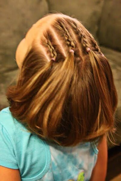 Прическа девочке каре заплести Girly Do Hairstyles: By Jenn: Ideas For Short Hair--- #1 Hair styles, Girl hairs