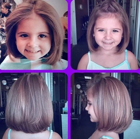 Прическа девочке на каре без челки Little girl haircuts, Girl haircuts, Little girl hairstyles