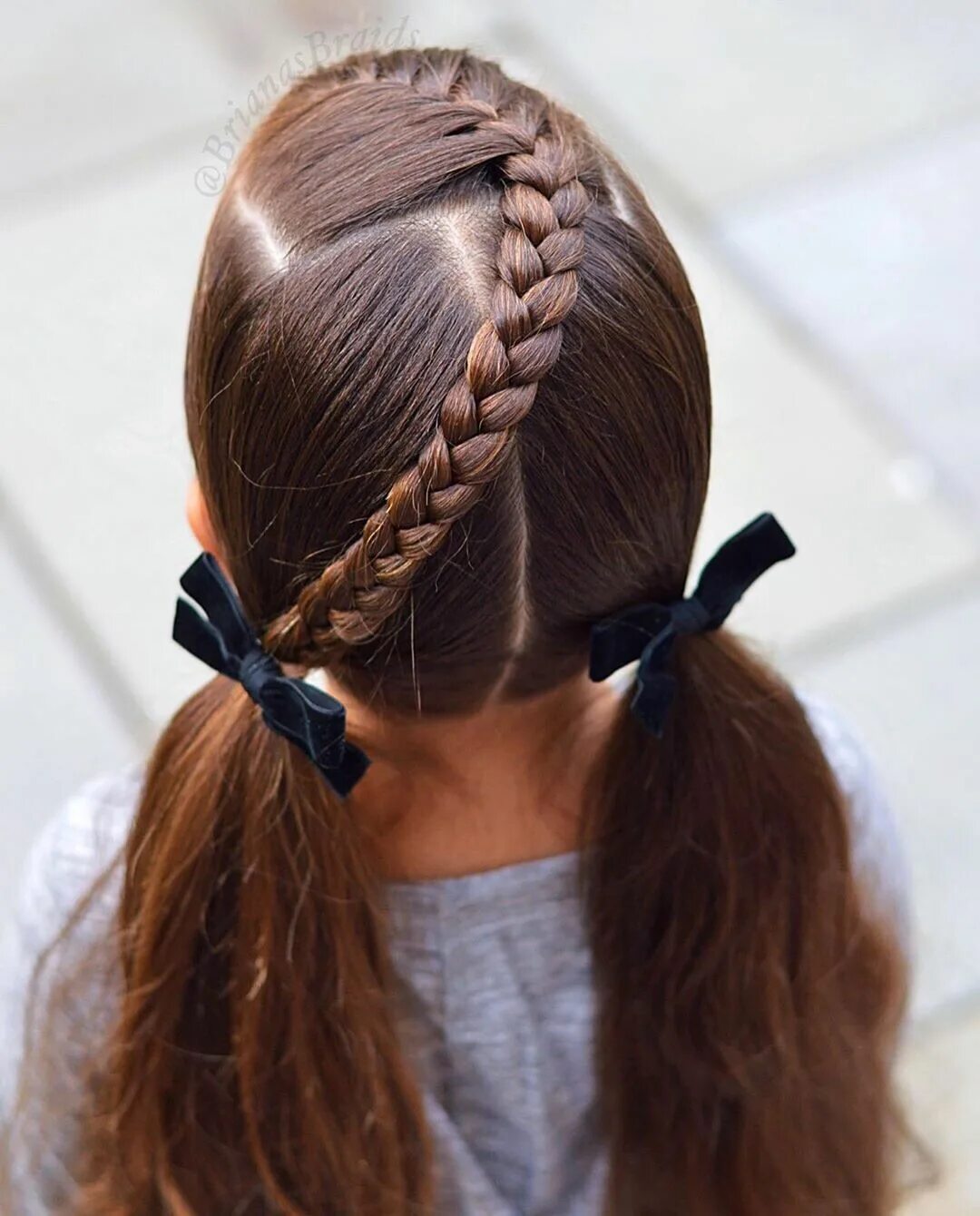 Прическа девочке в школу на длинные волосы Hairstyle for girls ❤ panosundaki Pin