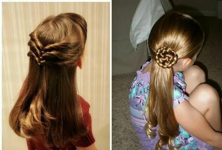 Прическа девочке в школу на длинные волосы Pin by Irina Ivanchenko on Прически для девочек Hair styles, Homemade hair dye, 