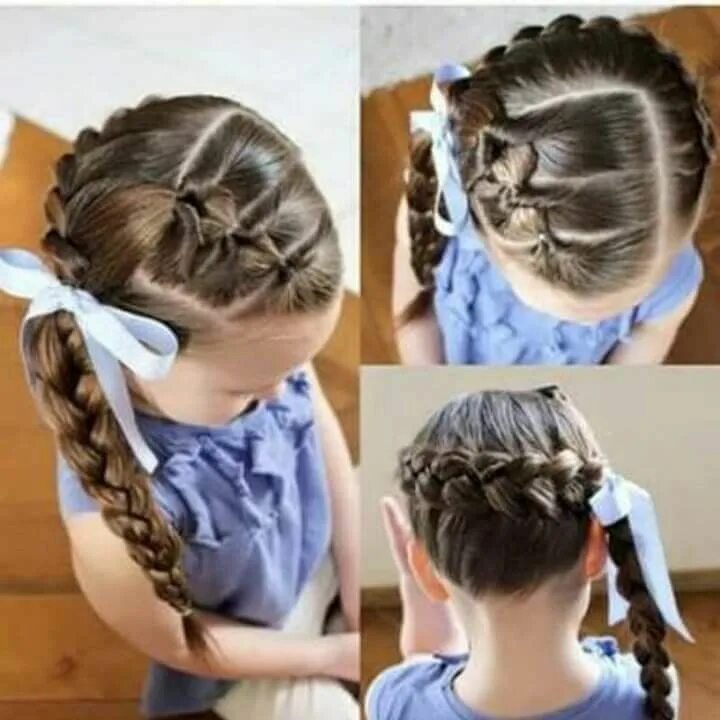 Прическа девочке в школу видео Pin by Diana Scribe on peinados y trenzas Little girl hairstyles, Girl hairstyle