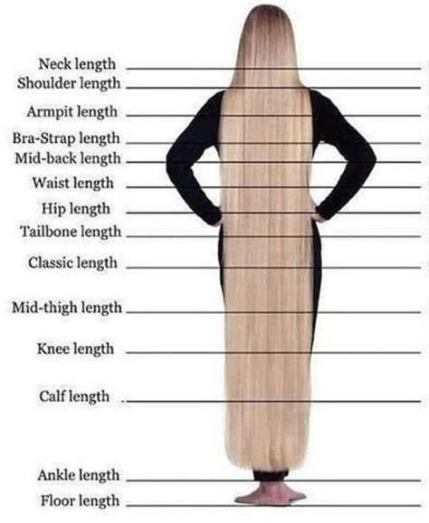 Прическа длина волос Find Your Perfect Long Hair Length with the Ultimate Chart