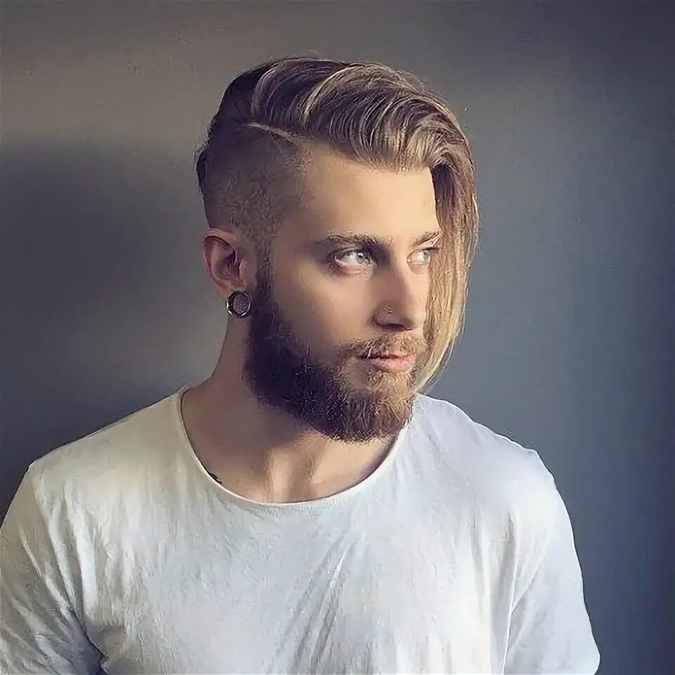 Прическа длина волос мужской Side Part Long Top Undercut For Men Long hair styles men, Mens hairstyles short,