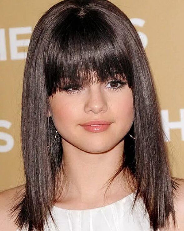 Прическа длинное каре с челкой фото long bob hairstyles with bangs for straight hair Medium length hair cuts, Medium