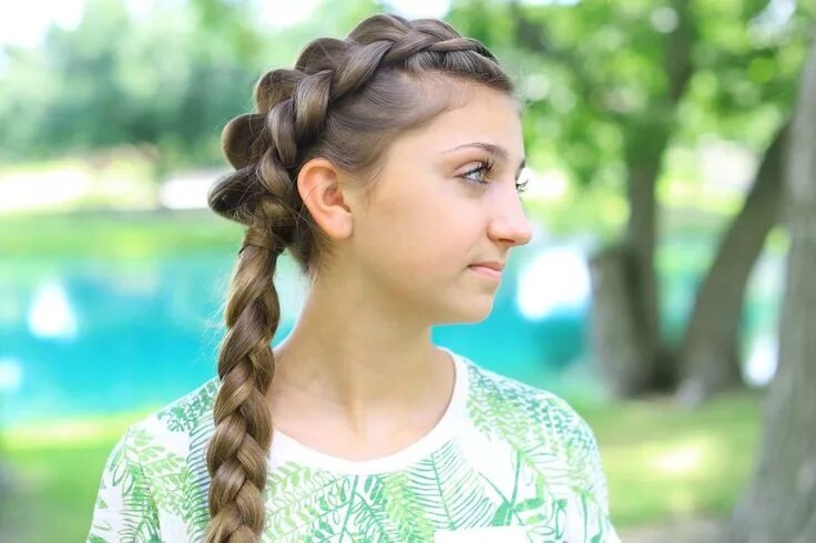 Прическа длинные косички Side Dutch Braid Combo Cute girls hairstyles, Kids hair cuts, Kids hairstyles