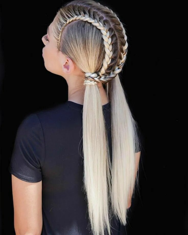 Прическа длинные косички Pin en Прически, косы Trenzas de moda, Peinados con trenzas faciles, Peinados co