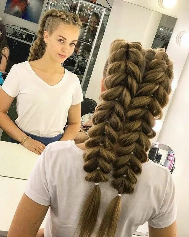 Прическа длинные косички Pin on Прически Long hair styles, Hair styles, Braided hairstyles easy