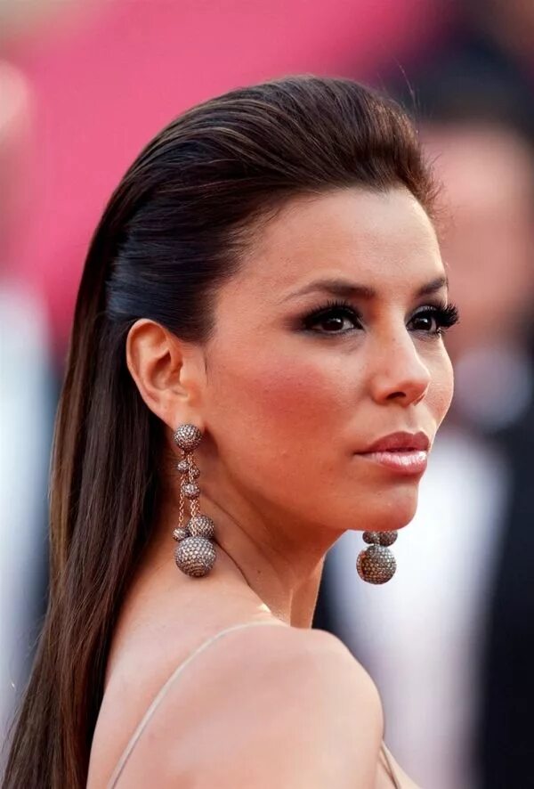 Прическа длинные волосы назад Picture of Eva Longoria Frisurer langt hår, Frisure, Smuk