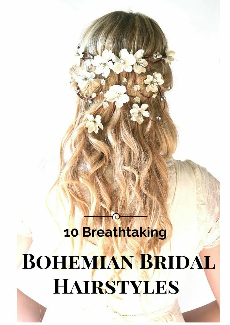 Прическа длинные волосы с цветами 10 Breathtaking Bohemian Bridal Hairstyle Long hair styles, Wedding hairstyles, 