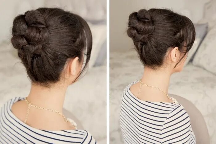 Прическа длинные волосы шпильками Un chignon facile pour paraître jolie sans efforts - plus de 70 idées et tutos u