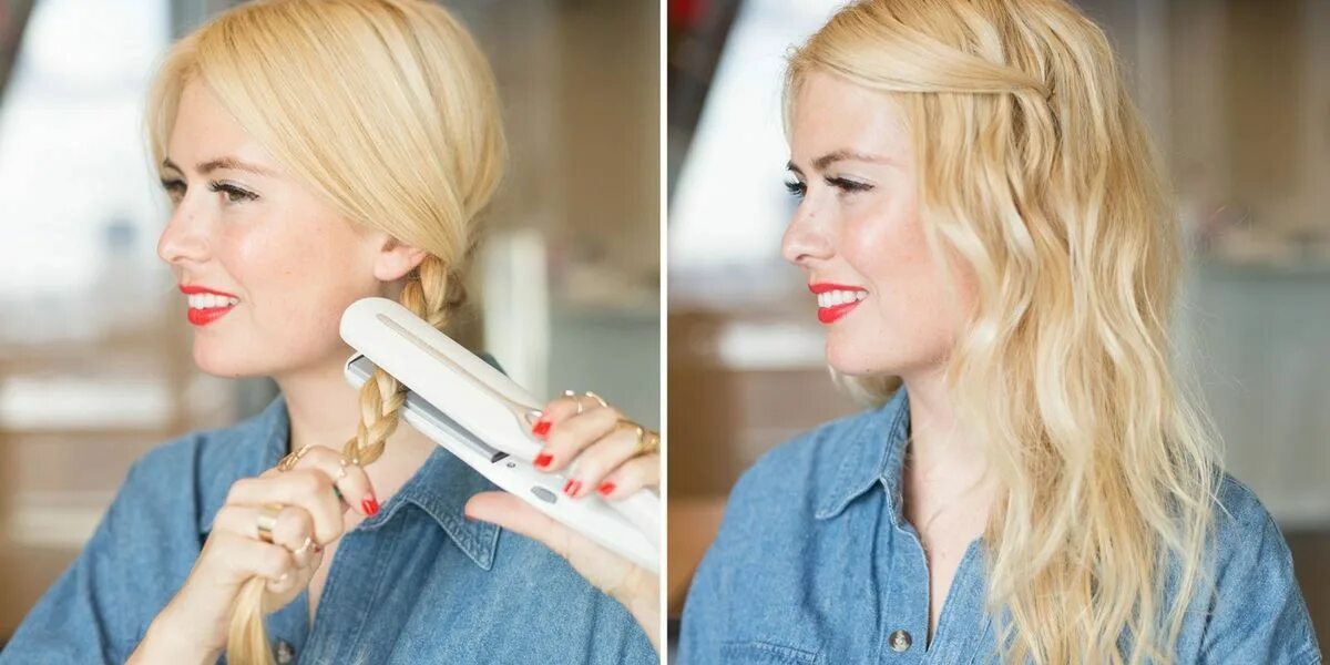 Прическа длинные волосы утюжком 7 Hacks That Make Flat-Iron Waves *So* Much Easier Beauty hacks, Beauty, Hair