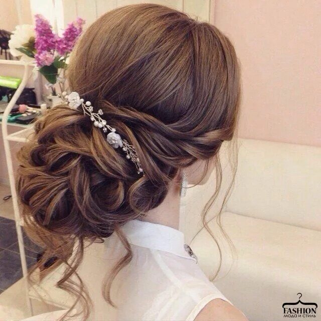 Прическа длинные волосы выпускной 4 Wedding / Bridal Hairstyle Wedding hair and makeup, Long hair styles, Wedding ha